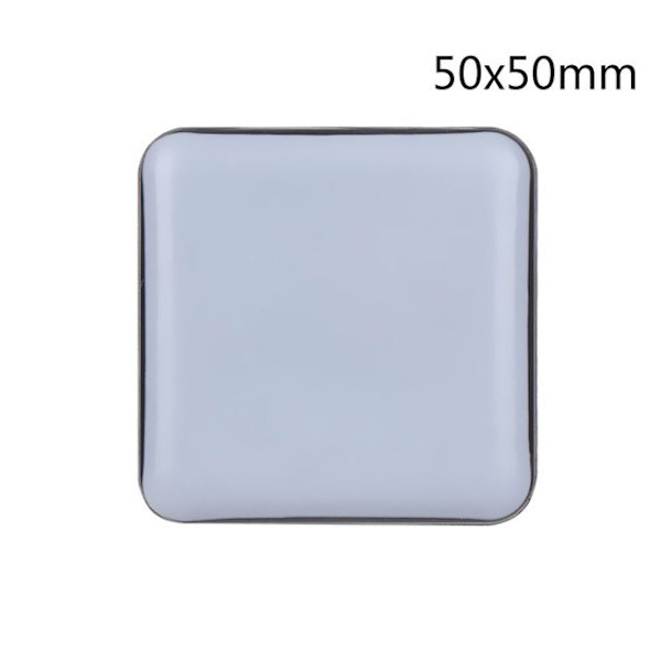 4 st Anti-Ljud Möbelbensglidare Bord Soffa Stol Beslag Hem Golvskydd Lätt Flytt Självhäftande Glidmatta 50x50mm
