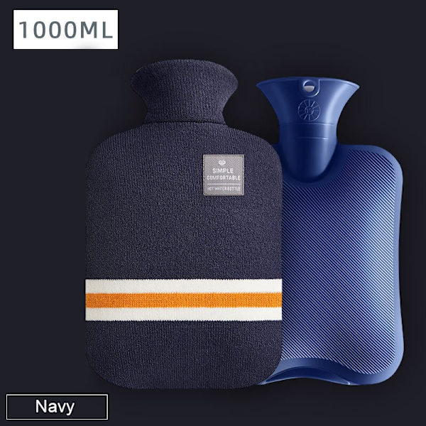 Sød Varmtvandsflaske Vandfyldende Varmtvandsflaske til Kvinder Varm Mave Hænder og Fødder Hold Hånden Varmere Varmtvandsflaske Beige1000ml