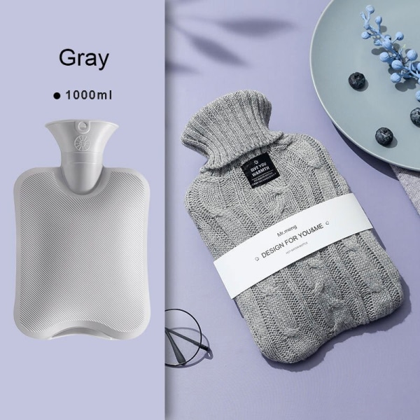 Vatten Varm Handväska för Kvinnor Speciell Varmvattenflaska för Menstruation Handvärmare Vinter Varmvattenpåsar mufen2000ml Overseas