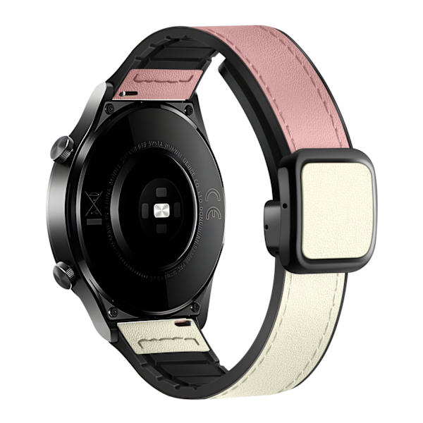 Urrem til Apple Watch iWatch til 38/40/41 S10 42mm pink og hvidt magnetisk firkantspænde