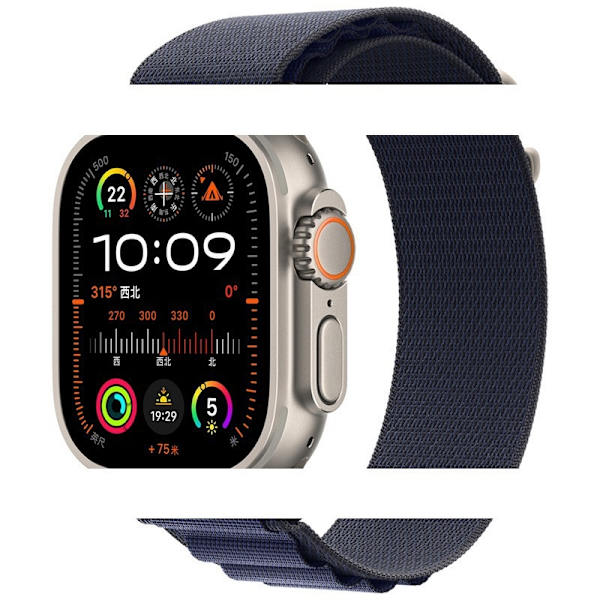 Kellon ranneke Apple Watch iWatch 42/44/45/46/49MM väri laivastonsininen titaanisolki