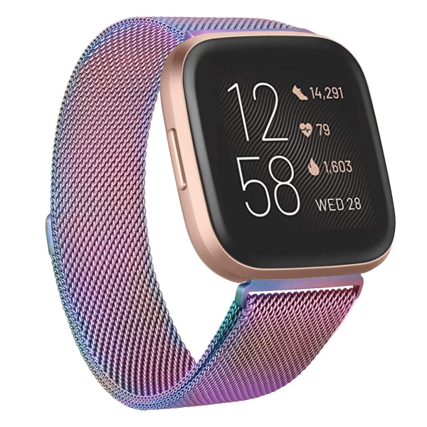 Metalrem til Fitbit Versa 2 Lite Sense-armbånd til Fitbit Versa 3-armbånd Milanese udskiftningsarmbånd urrem gun-col for Versa Lite