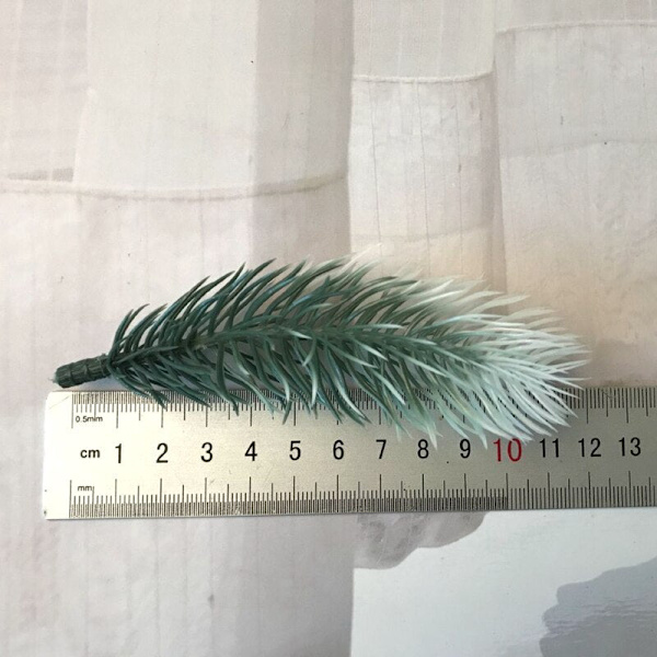 10 stk. fyrgrene kunstig falsk plante kunstig blomstergren julefest dekoration DIY tilbehør buket gaveæske bluish white 12cm