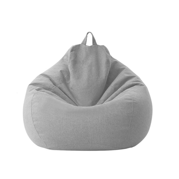 Stor Lille Lazy Sofaer Betræk Stole Uden Fyld Linned Klud Lounger Sæde Sækkestol Puf Puf Sofa Tatami Stue Sækkestole Grey 70x80cm