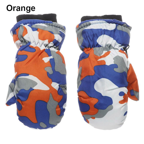 1 par Nya Mode Barn Vinter Snö Varma Handskar Pojkar Flickor Skidhandskar Vindtäta Vattentäta Tjocka Vantar Håller Fingrarna Varma 2-5 years-O 17cm One Size