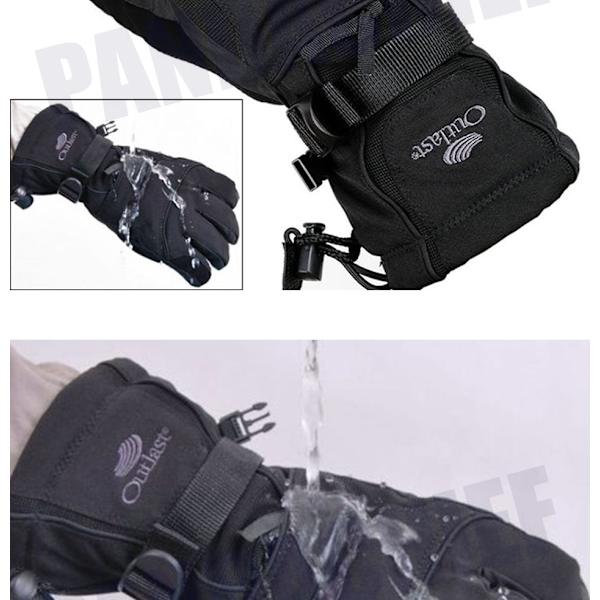 Skidhandskar Herr Dam Snowboardhandskar Snöskoter Motorcykel Vinterhandskar Vindtäta Vattentäta Unisex Snöhandskar Black M