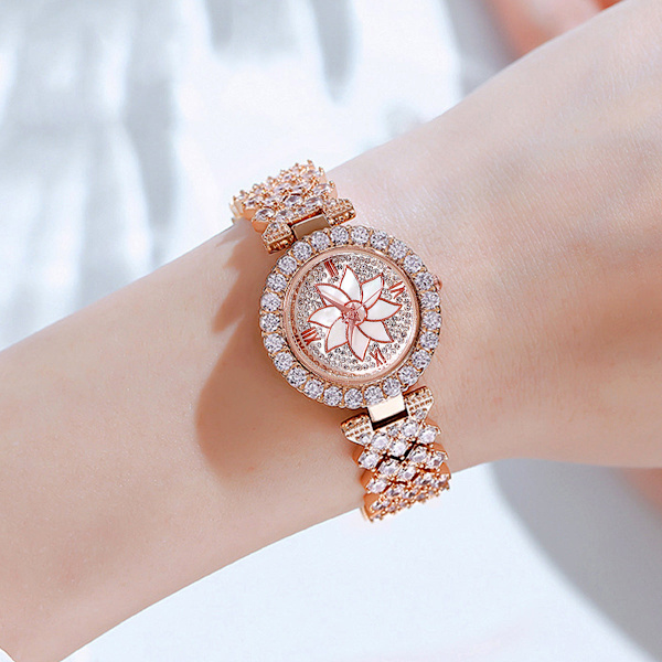 Dame Armbåndsur Sett Klokke Armbånd Gaveeske for Kvinner Exquisite box