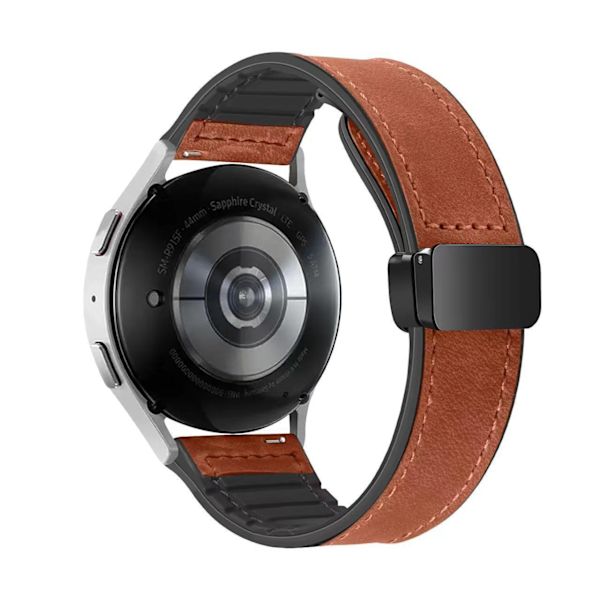 Urrem til Apple Watch iWatch til 38/40/41 S10 42mm olieret læder - rødbrun magnetisk spænde