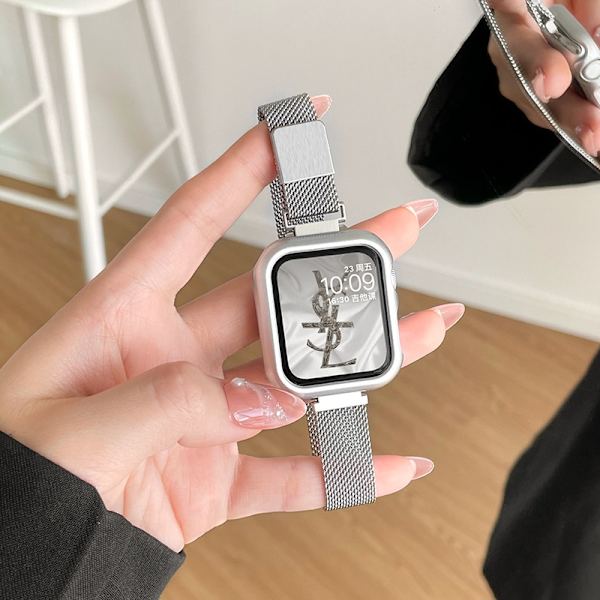Klockarmband för Apple Watch iWatch för 1/2/3 42mm Silver enkelrem