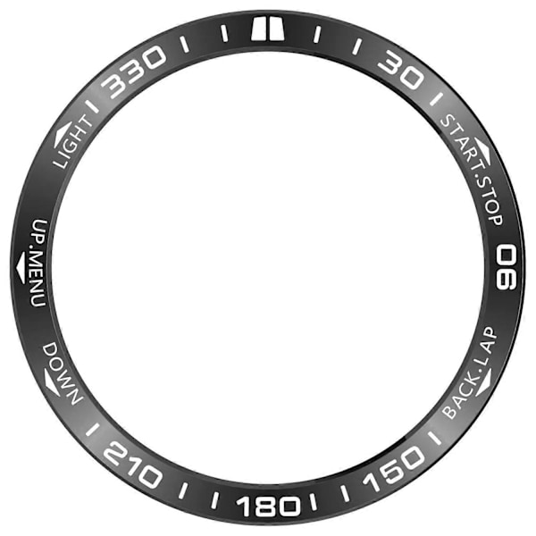 Til Garmin Fenix 8 Solar 51mm Rustfrit Stål Bezel Ridsefast Beskyttelsesring - Sort+Rød Black+White