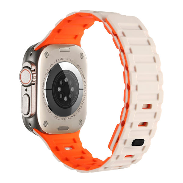 Klockarmband för Apple Watch iWatch 38/40/41mm Stjärnljus med Orange