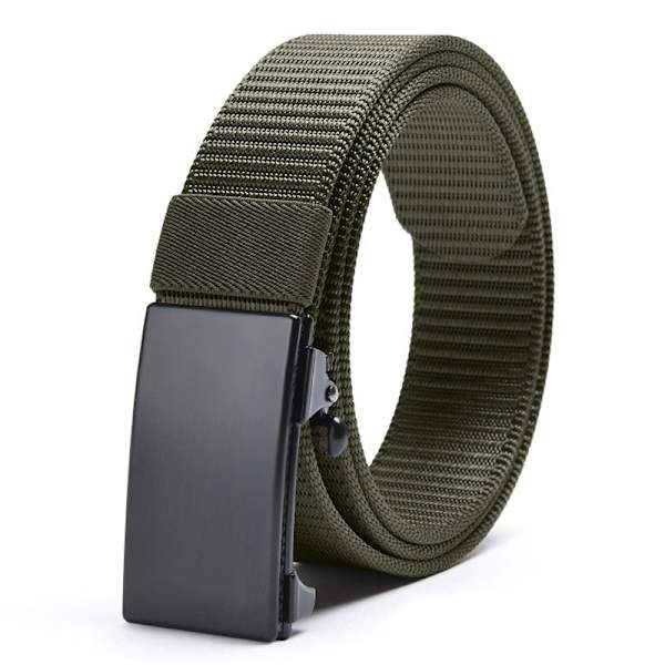 Bältesspänne Nylon Canvas Bälte Utomhus Fritid Andningsbart Bälte 19-19 black buttons nylon black 125cm