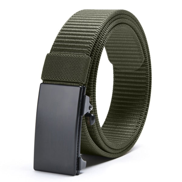 Bältesspänne Nylon Canvas Bälte Utomhus Fritid Andningsbart Bälte 19-19 black buttons nylon khaki 105cm