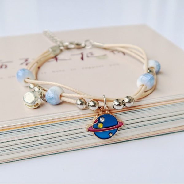 Glas Torkad Blomma Växt Armband Koreansk Enkel Personlig Hipster Körsbärsblom Studentpresent Keramisk Prydnad 15 small round leather dandelion