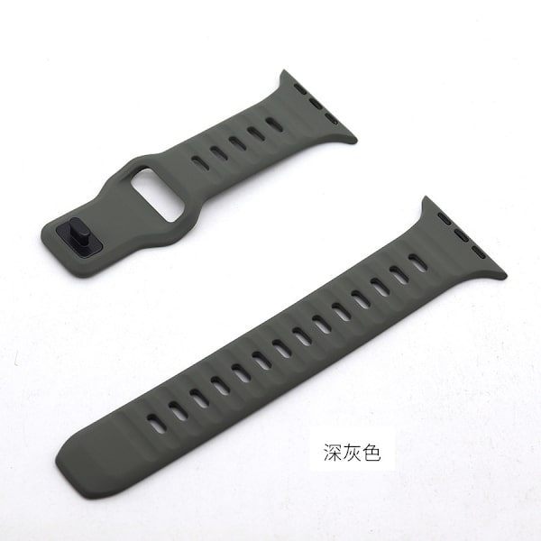 Klockarmband för Apple Watch iWatch 38/40/41/42MM S10 universal mörkgrå