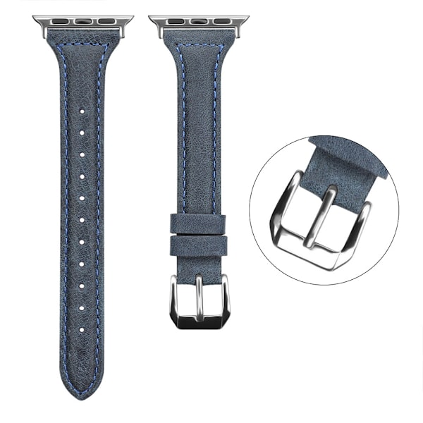 Klockarmband för Apple Watch iWatch 38/40/41/42mm B6 Smal Midja - Disblå