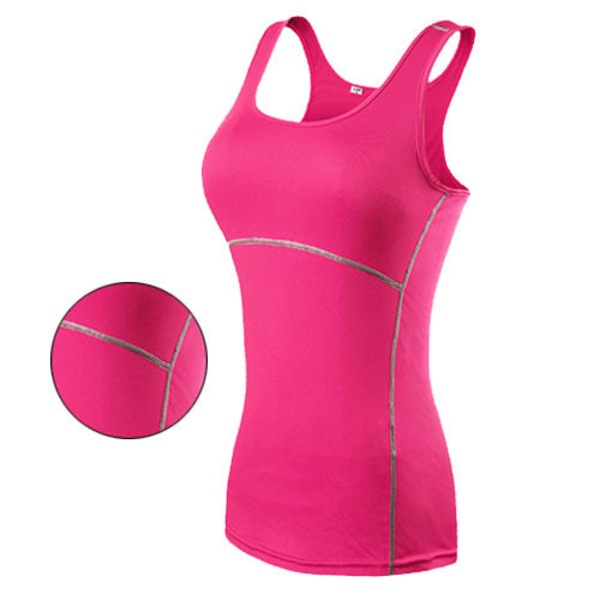 Yoga Topper Dame Sexy Gym Sportsklær Vest Fitness Tettsittende Hurtigtørkende black L