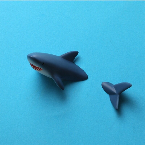 2 stk. 3D-hai-kjøleskapsmagneter i resin, meldingsklistremerker for kjøleskap, voksen mann, jente, gutt, barn, leketøy, bursdagsgaver Shark