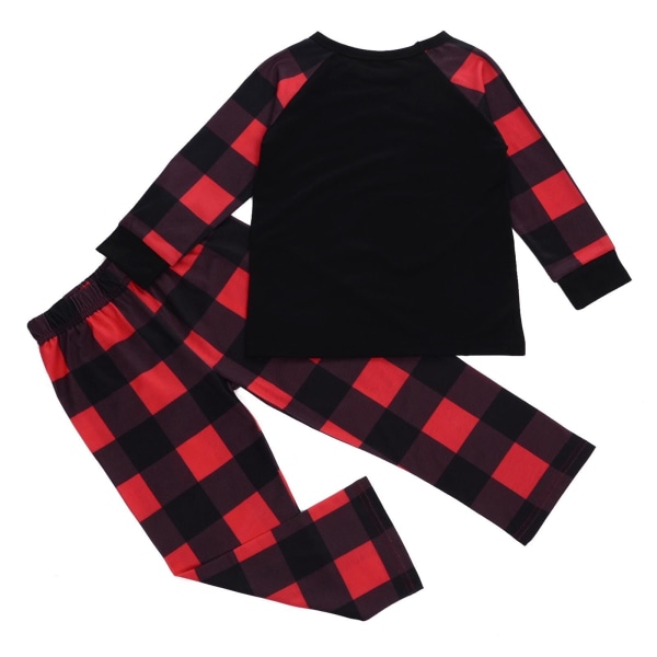 Matchende julepyjamas til familien, pyjamas sæt, matchende sæt til mænd, kvinder og børn, ternet hjort, langærmet toppe + bukser, hjemmetøj A father S