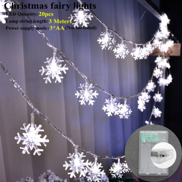 Uusi Vuosi 2024 Luovat Pajunoksavalonauhat 20 LEDiä Joulukoriste Kotiin Noel Kerst Xmas Koristelu Navidad 2023 F253-Warm 20LED