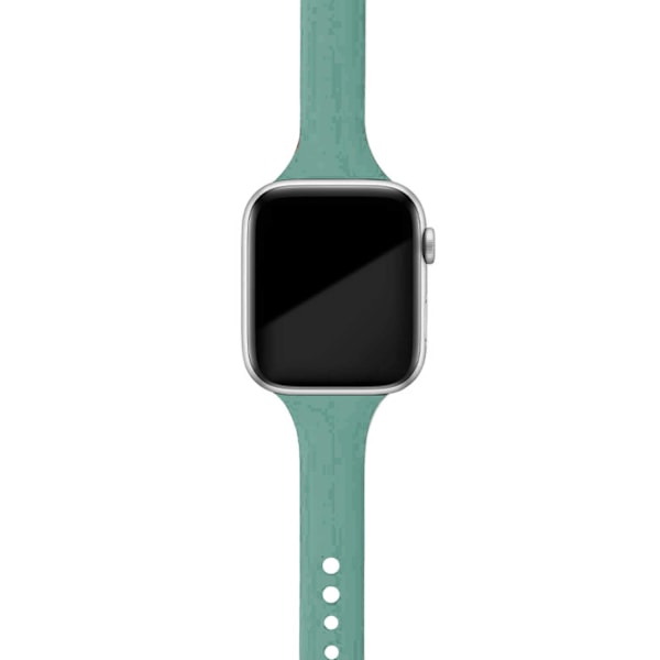 Smal rem för Apple Watch armband 40mm 44mm 38mm 42mm Silikon armband klockarmband correa iWatch 6 se 5 4 3 7 45mm 41mm Pine green 35 42mm 44mm 45mm