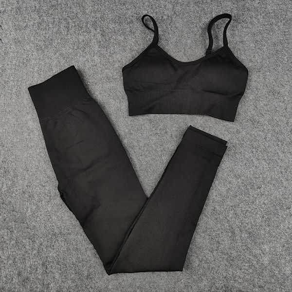 Joogasetti treenipaitoja urheiluhousut rintaliivit kuntoilu juoksu urheilusetti naisille dark grey-AA M