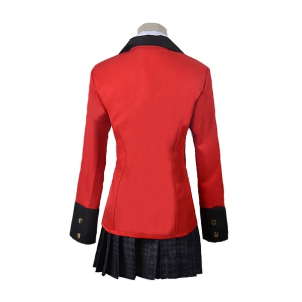 Jabami Yumeko Cosplay Skor Kakegurui Spelberoende Yumeko Jabami Cosplay Kostym och peruker Halloween Kvinna Festdräkter Costume XS