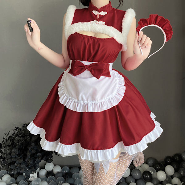 Jouluvaatteet Netistä Punainen Naispuolinen Ankkuripuku Cosplay Seksikäs Pupujussi Naisten Asu Default Title