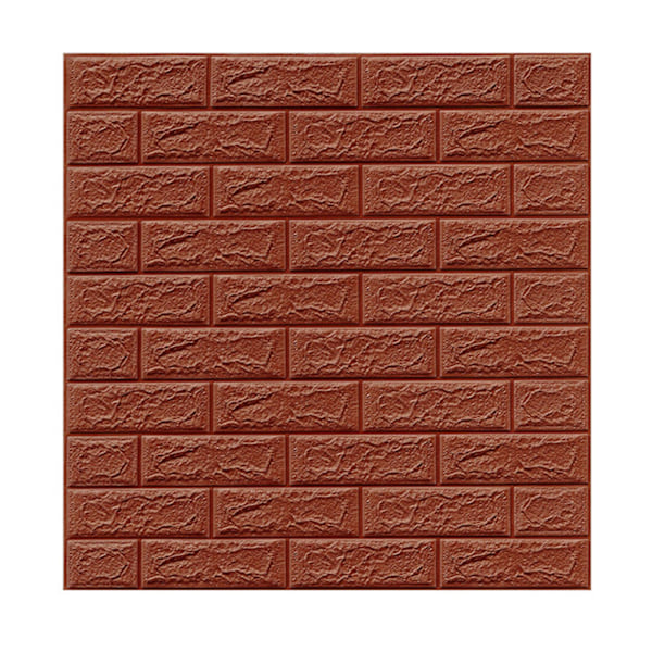Itseliimautuva seinäpaneeli, kivikuvio, tiilikuvio, 3D-vaahtomuovi, vedenpitävä tapetti, ruskea Brown