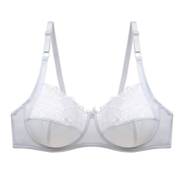 Nye Dame BH Ultra Tynn Pluss Størrelse Bralette Sexy Blonde Undertøy BH Justerbar CD Cup BH Beige 80C