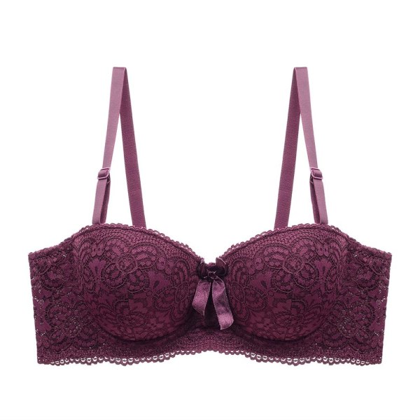 Ladies Secret Sexet Demi Balconette BH til Kvinder Blonde Bomulds Bralette Bøjle Plus Size Blue 90C