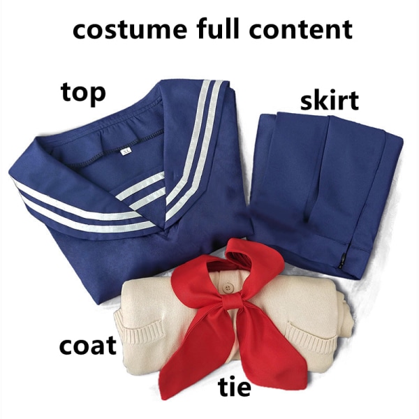 My Hero Academia Himiko Toga Cosplay Costume JK Uniform Boku No Hero Academia Sweater Peruk Halloween kostymer för kvinnor style1 XXL