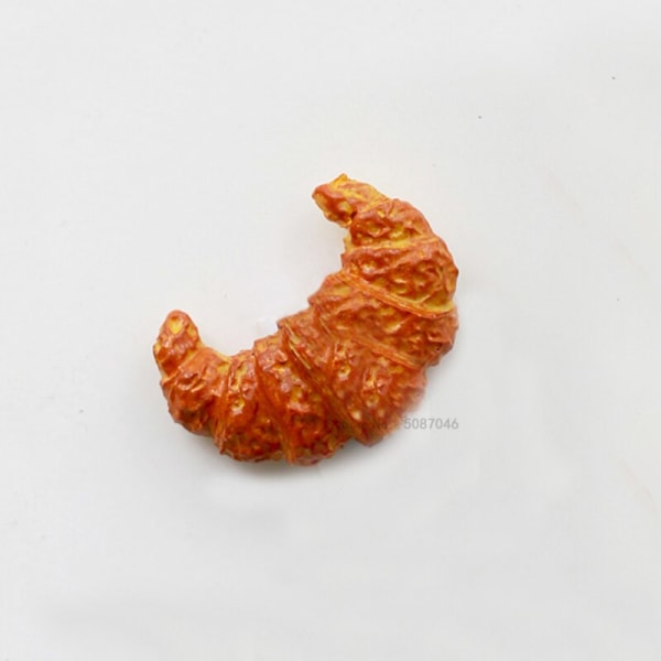 3D Kreativ Simulering Mat Söta Mini Kylskåpsmagneter Heminredning Kylskåpsdekaler Kylskåpspasta Rumsdekorationssamling croissant