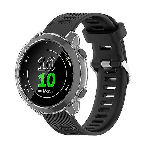 Halvtäckande ihåligt TPU-skyddsfodral (Transparent Svart) för Garmin Forerunner 158 / 55 Transparent White