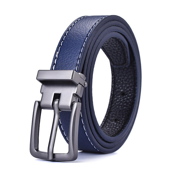 Yksinkertainen musta ohut vyö, korealainen retro-neulasolkikiinnitys, farkkujen vyö, opiskelija Dark blue 2 style 80CM