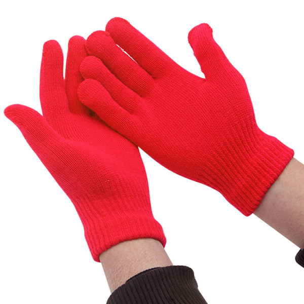 1 Par Magiska Handskar Flickor Pojkar Barn Hel Finger Stretchiga Stickade Varma Vinterhandskar Blandade Färger Stickade Handskar 2 modeller child Ghost Claw