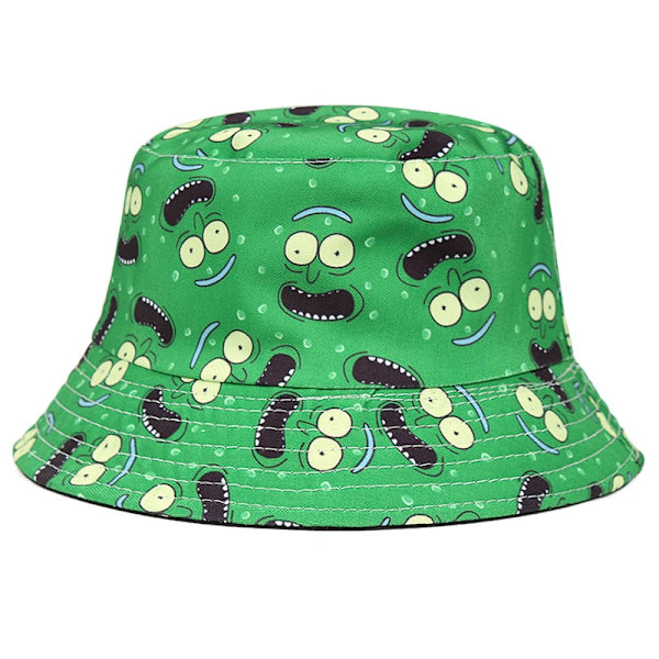 Pickle Rick Bomull Ny Bucket Hat Rick Fiskekeps US Anime Bomullstryck Fiskare Bob Hatt Solfiske Boonie Hatt 02 56-59cm