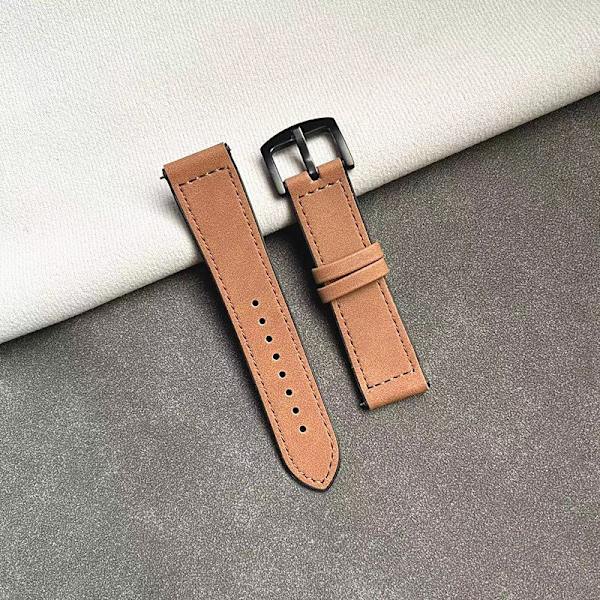 Urrem til Apple Watch iWatch Style 42/44/45/49mm Mørkebrun/Sort Spænde