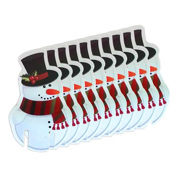 10/18 stk. Julekoppkort Juledekorasjoner Julenissehatt Vinglassdekor God Jul Ornament For Nyttårsfestutstyr 10pcs I
