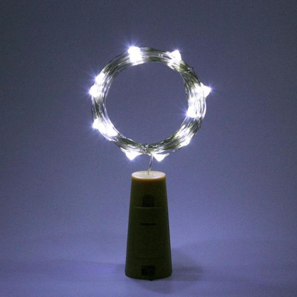 1M/2M LED Ljusslingor Koppar Silvertråd Fairy Light Girlang Flaskpropp För Glas Hantverk Bröllop Juldekoration Red 1M 10LEDs