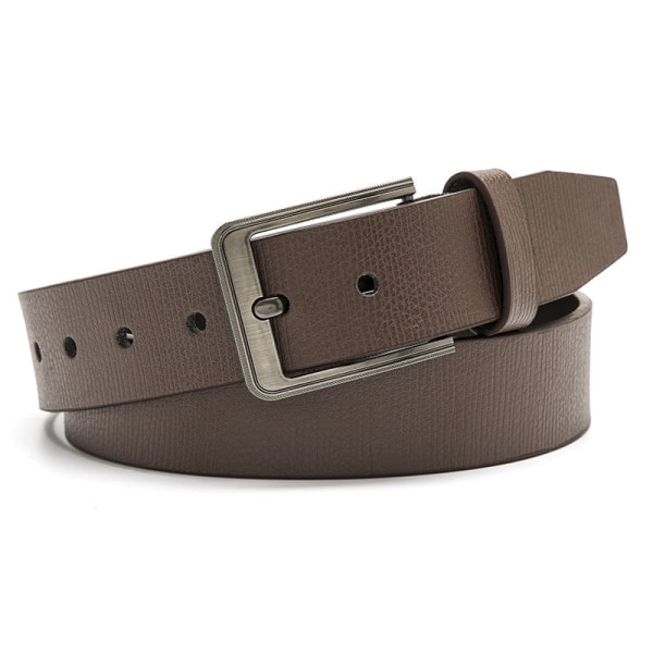 Bælte Herremode Casual Dekoration Jeans Rem Udendørs Legering Pin Spænde Bredt Bælte Mænd 9007-coffee Length 120 width 3.8