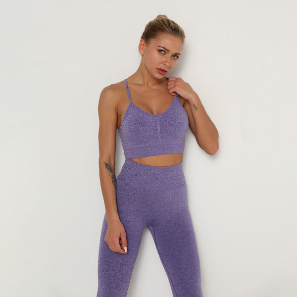 Yoga Klær Fukttransporterende Topp Cropped Sports Tight Sexy Løpe-BH for Kvinner 6205 bra-watermelon red M