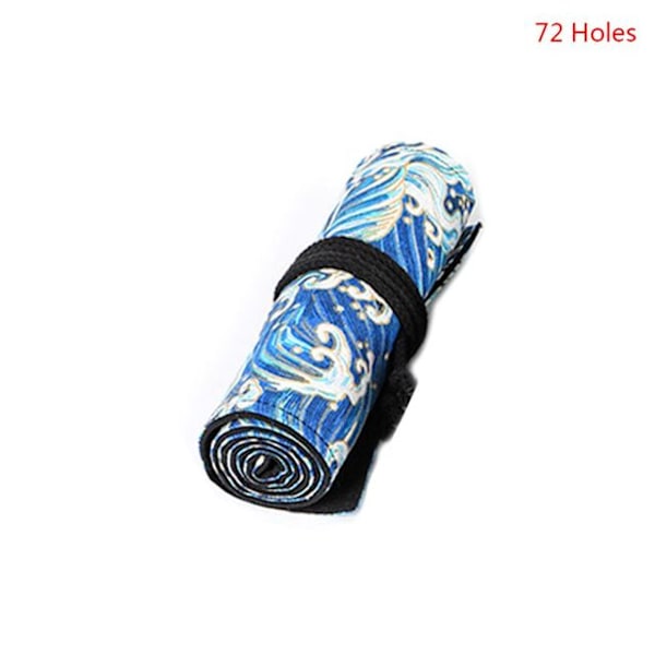 Penneetui Lærred Rulle Op Pennepung Pen Gardin Etui Makeup Wrap Holder 36 holes
