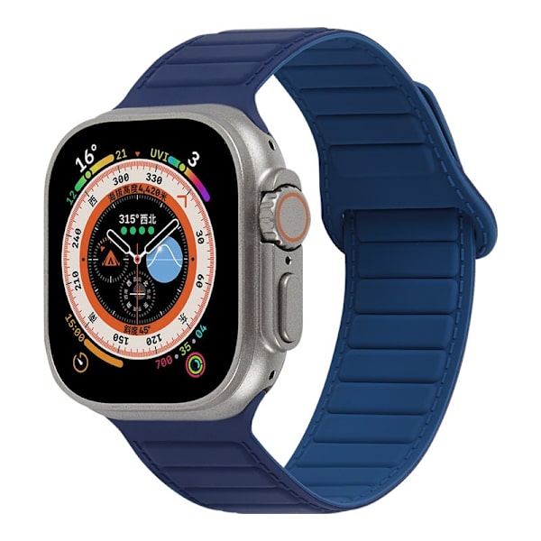 Kellon ranneke Apple Watch iWatch 38-41mm valkoinen laatikko tummansininen ja vaaleansininen