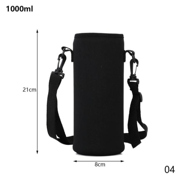 420-1500ML vattenflaskhållare Cover med axelrem Light Grey