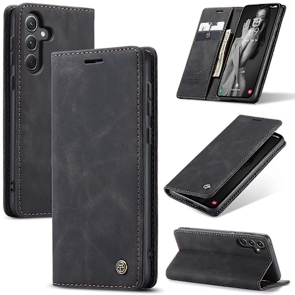 För Samsung Galaxy A56 5G Fodral CASEME 013 Serie Korthållare Ställ Läder Telefonskal Style B