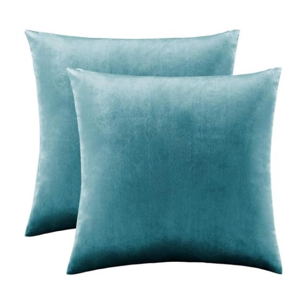 2 förpackningar guld dekorativa kuddar fodral Fodral för bäddsoffa soffa modern lyxig solid sammet hem kuddar fodral silver 2 Packs 55CM X 55CM Blue