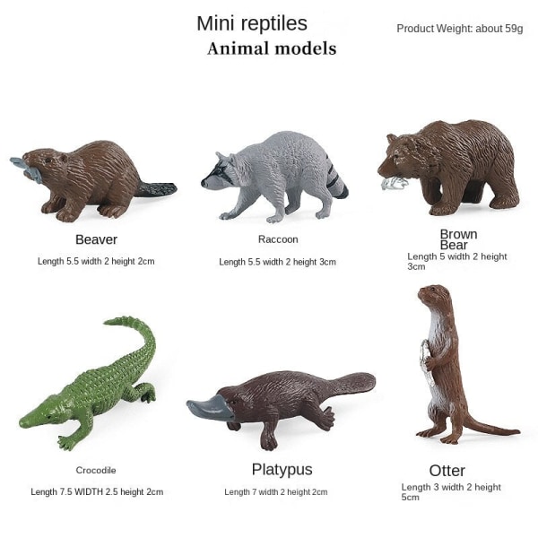 Mini Ocean Tropisk Fisk Model Sæt Simulation Solid Klovnfisk Fe Fisk Rævefisk Børns Undervisningslegetøj KZ mini tropical fish (6 sets)