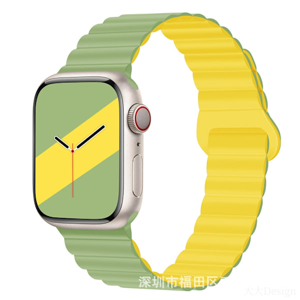 Urrem til Apple Watch iWatch 42/44/45/49mm eksklusiv farve mint med lysegul