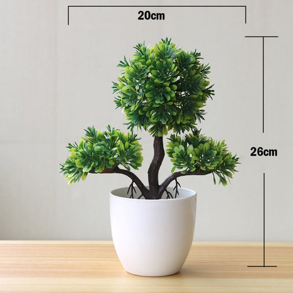 Konstgjorda växter Bonsai Litet träd Simulering Krukväxter Falska blommor Bordskrukor Prydnadssaker Heminredning Hotell Trädgårdsinredning 05